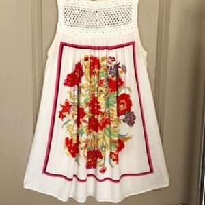 NWT Free People Crochet Floral Lightweight Mini Dress Size Small